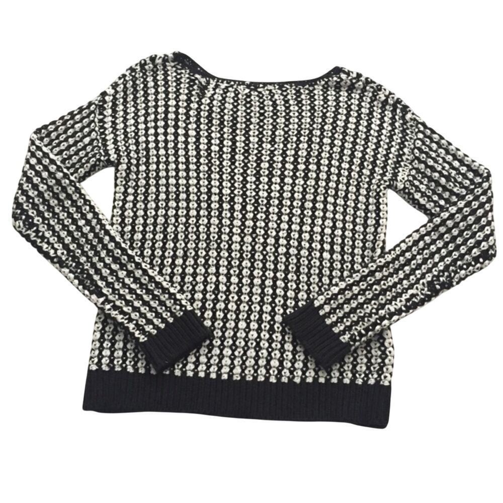 Women's Kenneth Cole Sweater sz S Black and White Knit Sweater